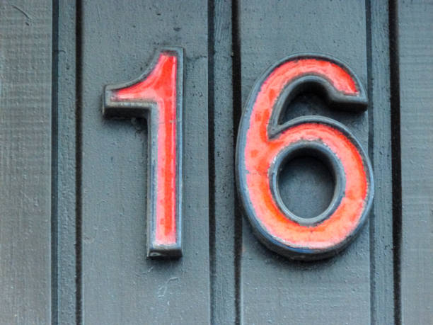 istock Metal house number on a wall 1387016342