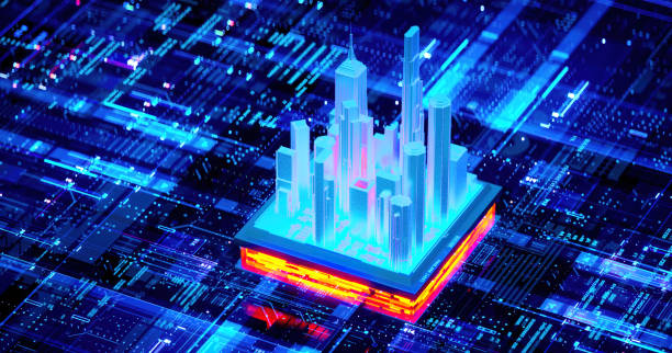 istock 3D rendering of cyberpunk AI. Circuit board. Technology background. Central Computer Processors CPU and GPU concept. Motherboard digital chip. Tech science background. 1387017655