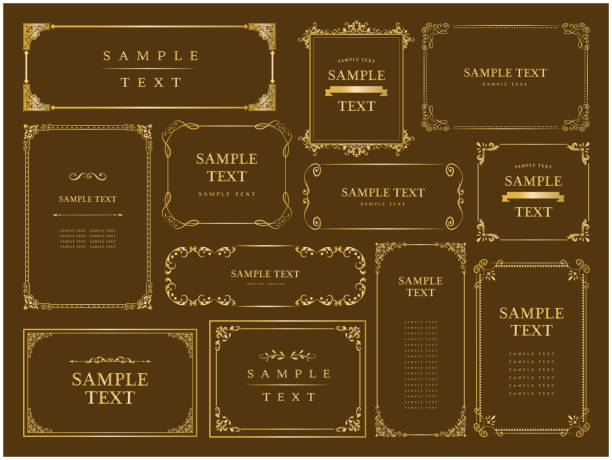 illustrations, cliparts, dessins animés et icônes de cadre classique antique - front view