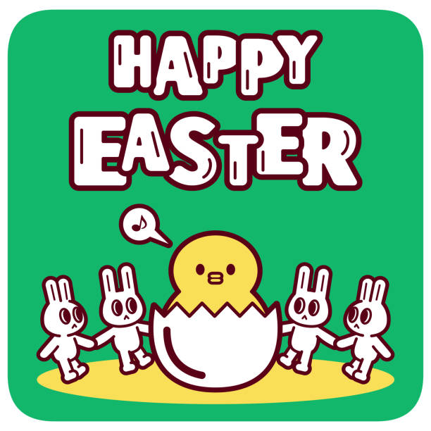 Happy Easter handwriting text and bunnies holding hands around a big baby chick hatching out of his egg Easter Characters Vector Art Illustration
Happy Easter handwriting text and bunnies holding hands around a big Easter Egg. facepalm funny stock illustrations