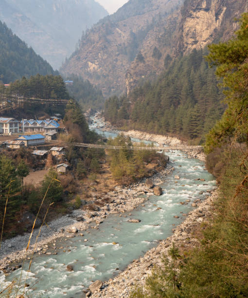 istock River and Town in Himalaya Valley 1387020379