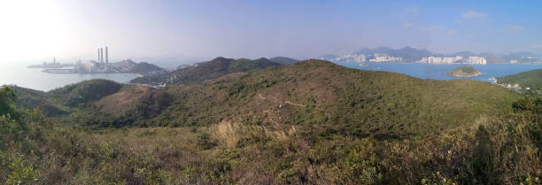 panorama in lamma island, hong kong - lamma island imagens e fotografias de stock