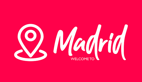 マドリード都市名のベクトル文字地図ピンアイコンと都市名ベクトルイラスト マドリード市のベクターアート素材や画像を多数ご用意 マドリード