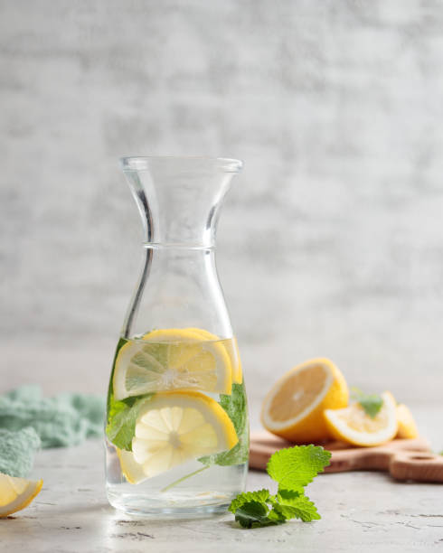 istock Fresh lemonade with lemon and mint 1387028812