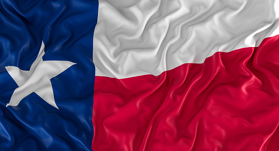 flag of the us state of texas. 3d render.