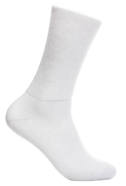 istock Long white sock on mannequin isolated on white 1387039712