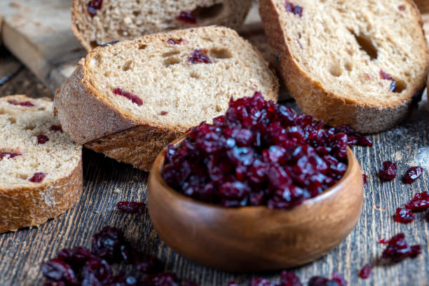 istock fresh cut bread made of flour and dried cranberries 1387040534