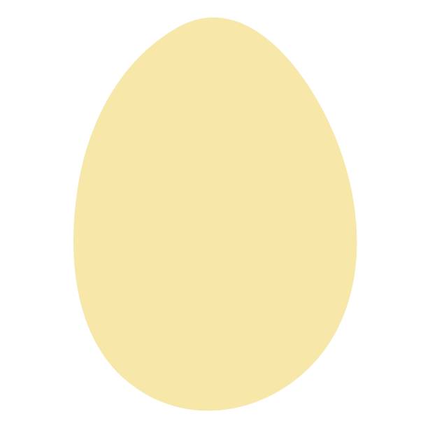 ilustrações de stock, clip art, desenhos animados e ícones de silhouette of a yellow easter egg. hand drawn isolated vector element. illustration on a transparent background - easter egg