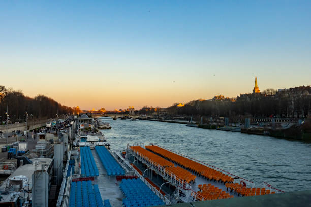 The River Seine at sunset.