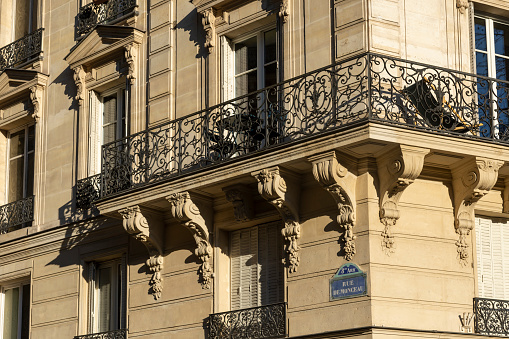 Street view of downtown Fontainebleau, France