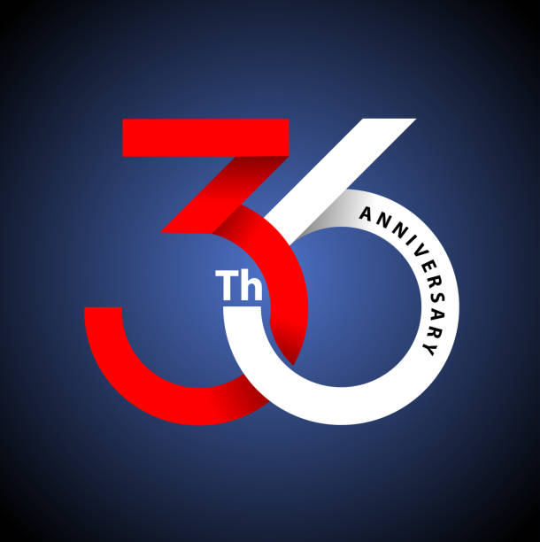 36th anniversary Vector abstract, modification 36 number for anniversary symbol number 36 stock illustrations