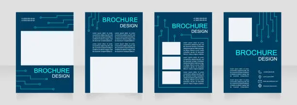 Vector illustration of Eco friendly digital network building blank brochure design