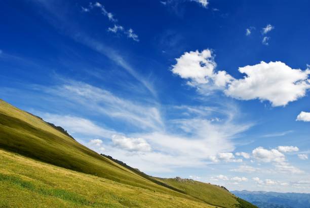 istock green hills on a sky background 1387051766