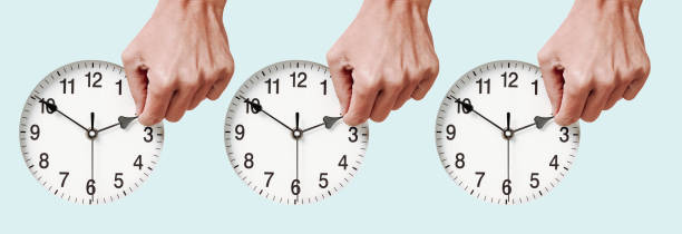 istock clocks being set backwards or forwards, banner 1387051795