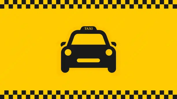 Vector illustration of Taxi sign. transport background. Taxi service