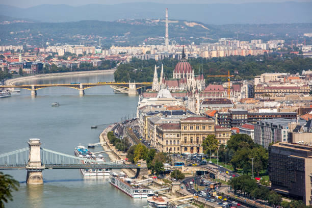 istock Budapest city centre, aerial view. 1387055908