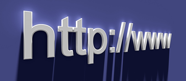 http www internet web address in search bar of browser. 3d rendering