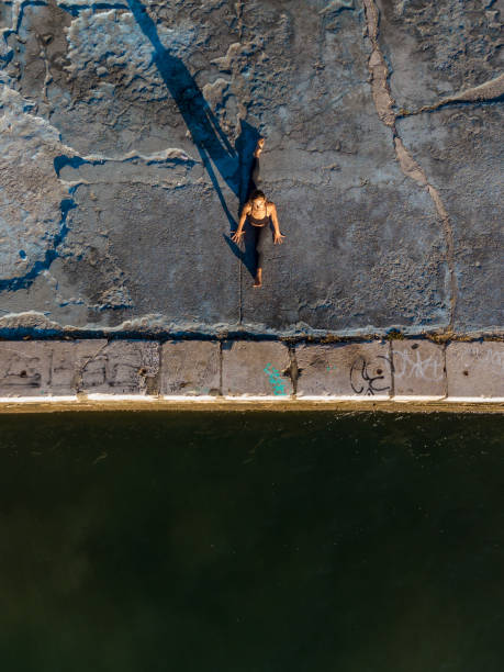 istock Yoga outdoor drone shot 1387062995