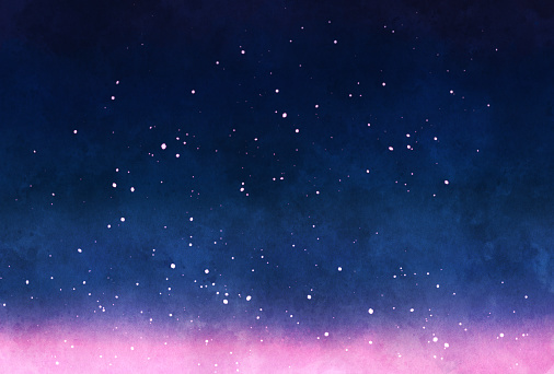 Beautiful watercolor style night sky background illustration