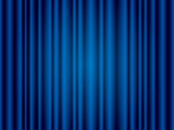 Stage curtain background (blue) Vector illustration of Stage curtain background (blue) stage curtain up stock illustrations