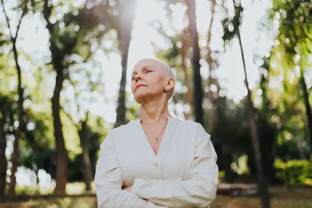 Photo of Portrait of a woman with cancer oncology patient