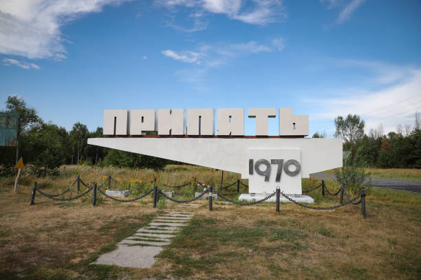 istock Pripyat Welcome Sign in Chernobyl Exclusion Zone, Ukraine 1387072483