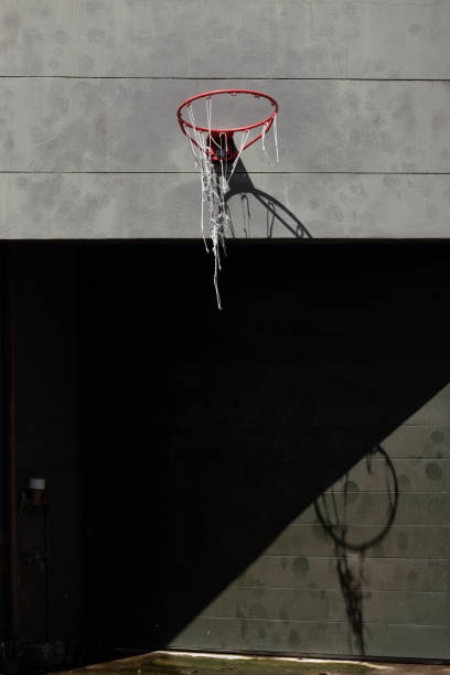 istock Basketball hoop on a wall 1387073151
