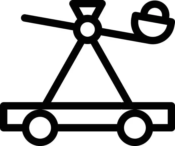 Vector illustration of catapult