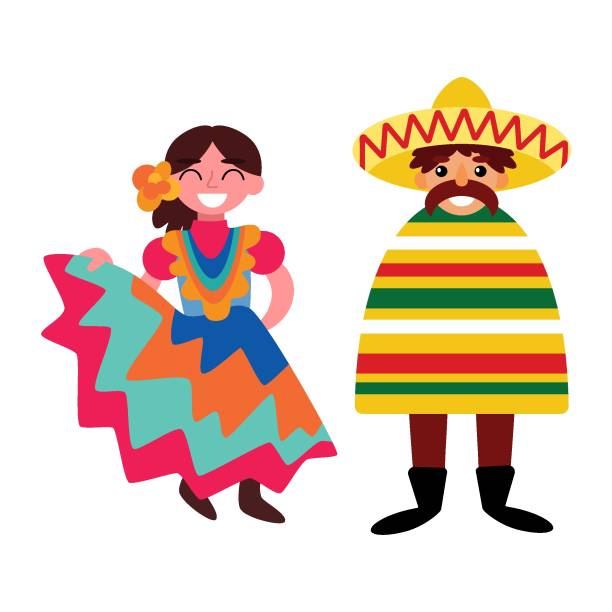 Vestidos Tipicos De Mexico Vectores Libres de Derechos - iStock