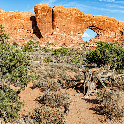 North Window Arch in Arches National Park, Utah, USA.