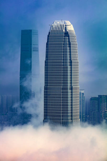 istock Spring thick fog surrounds the IFC and ICC 1387094971