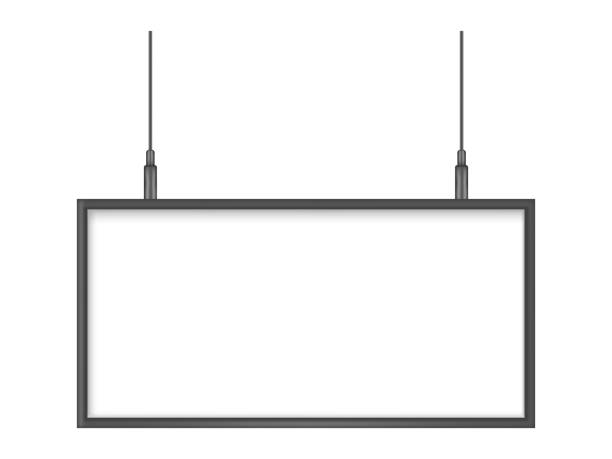 istock Illustration of a white hanging sign isolated on a light background. Vector ESP10. 1387096405
