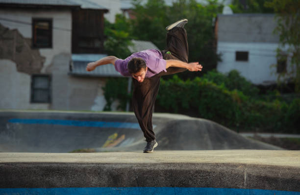 istock Athletic man preparing to do a handstand 1387096954