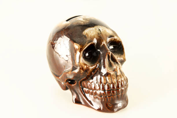 istock Decorated skull ceramics death symbol 1387099069
