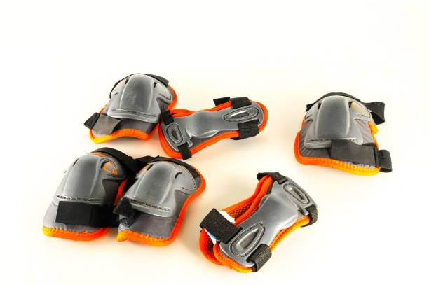 istock Close-up of skate skateboard protections 1387099126