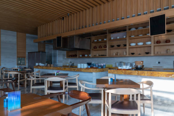 istock Restaurant interior, part of hotel 1387100493