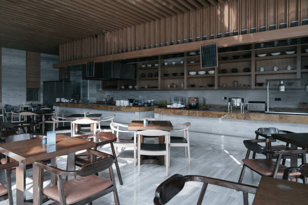 istock Restaurant interior, part of hotel 1387101378