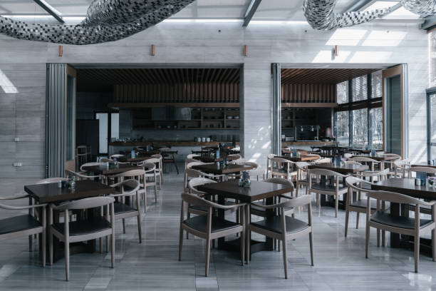 istock Restaurant interior, part of hotel 1387101463