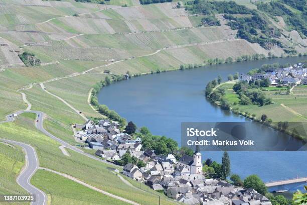Mosel Valley Near Piesport In Spring Stock Photo - Download Image Now - Architecture, Building Exterior, Close To
