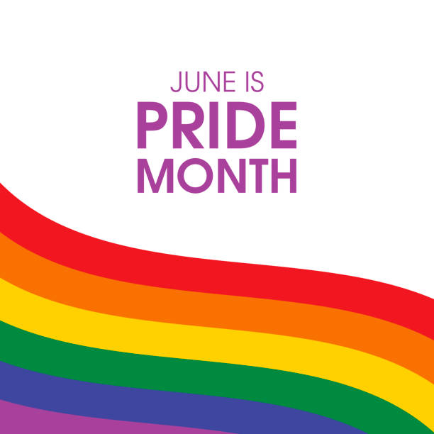 июнь - вектор месяца гордости - pride month stock illustrations