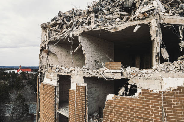 istock Apartment Building Demolition 1387106619