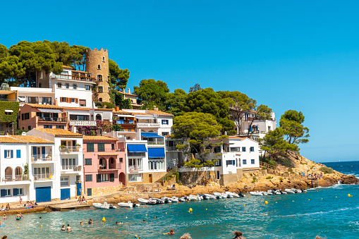 Coastal municipality of Sa Tuna on the coast of Begur in summer, Girona