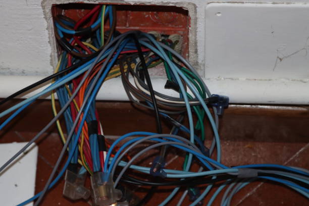 istock installation and connection of new electrical cables for the electrical system 1387114712