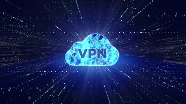 4K Cloud computing concept. VPN network security internet privacy encryption concept.