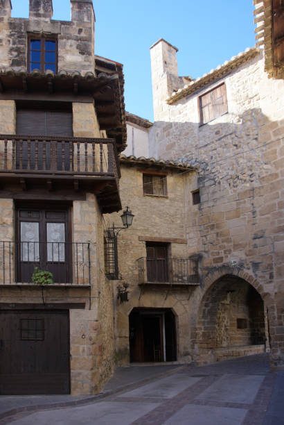 istock Original facade of medieval village house 1387117931
