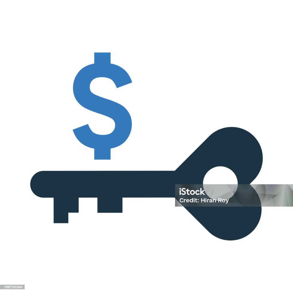Schlüsselschutz Dollar Geldsicherheitssymbol Stock Vektor Art und mehr  Bilder von Bankgeschäft - Bankgeschäft, Bankrott, Chance - iStock