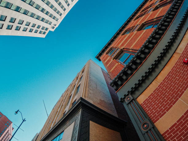 istock Looking up at Historic Downtown Buildings 1387122480