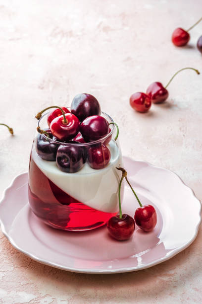 istock panna cotta with cherry jelly 1387124336