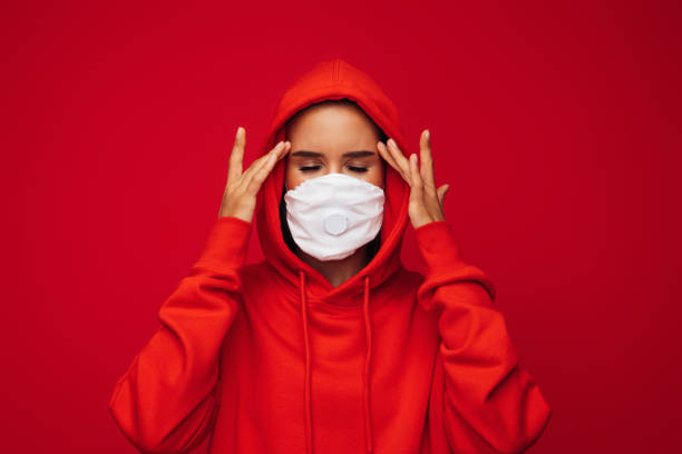 Girl in protective mask Girl in protective mask Signs of Flu stock pictures, royalty-free photos & images