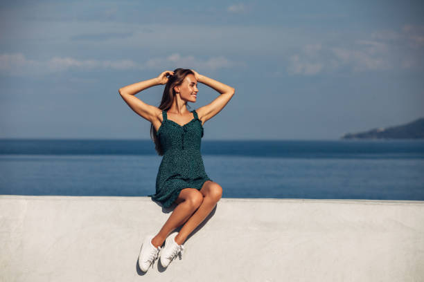 Beautiful girl enjoying summer